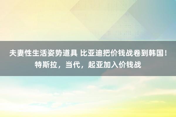 夫妻性生活姿势道具 比亚迪把价钱战卷到韩国！特斯拉，当代，起亚加入价钱战