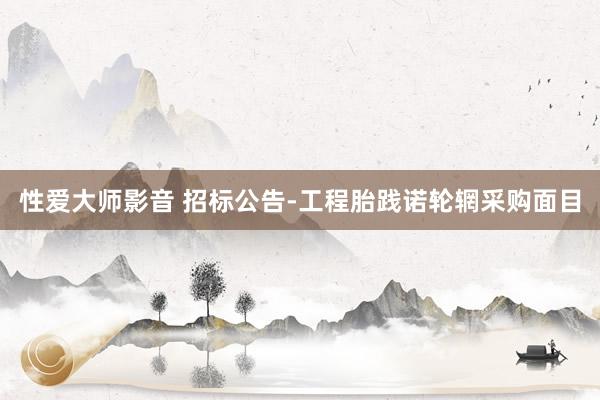 性爱大师影音 招标公告-工程胎践诺轮辋采购面目