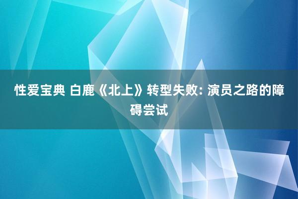 性爱宝典 白鹿《北上》转型失败: 演员之路的障碍尝试