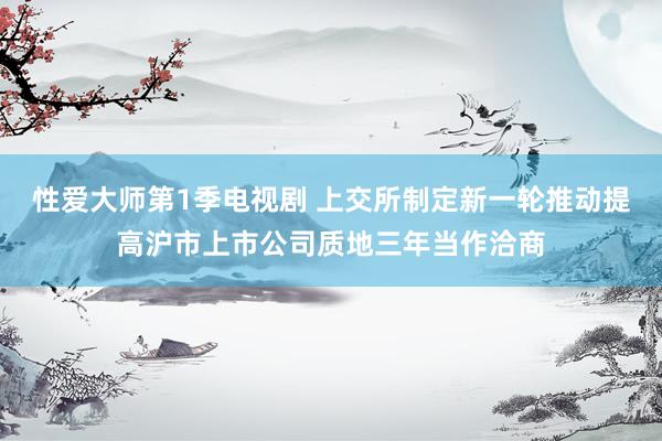 性爱大师第1季电视剧 上交所制定新一轮推动提高沪市上市公司质地三年当作洽商