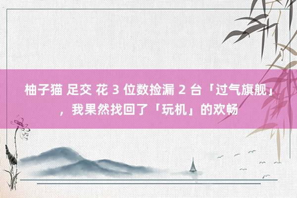 柚子猫 足交 花 3 位数捡漏 2 台「过气旗舰」，我果然找回了「玩机」的欢畅